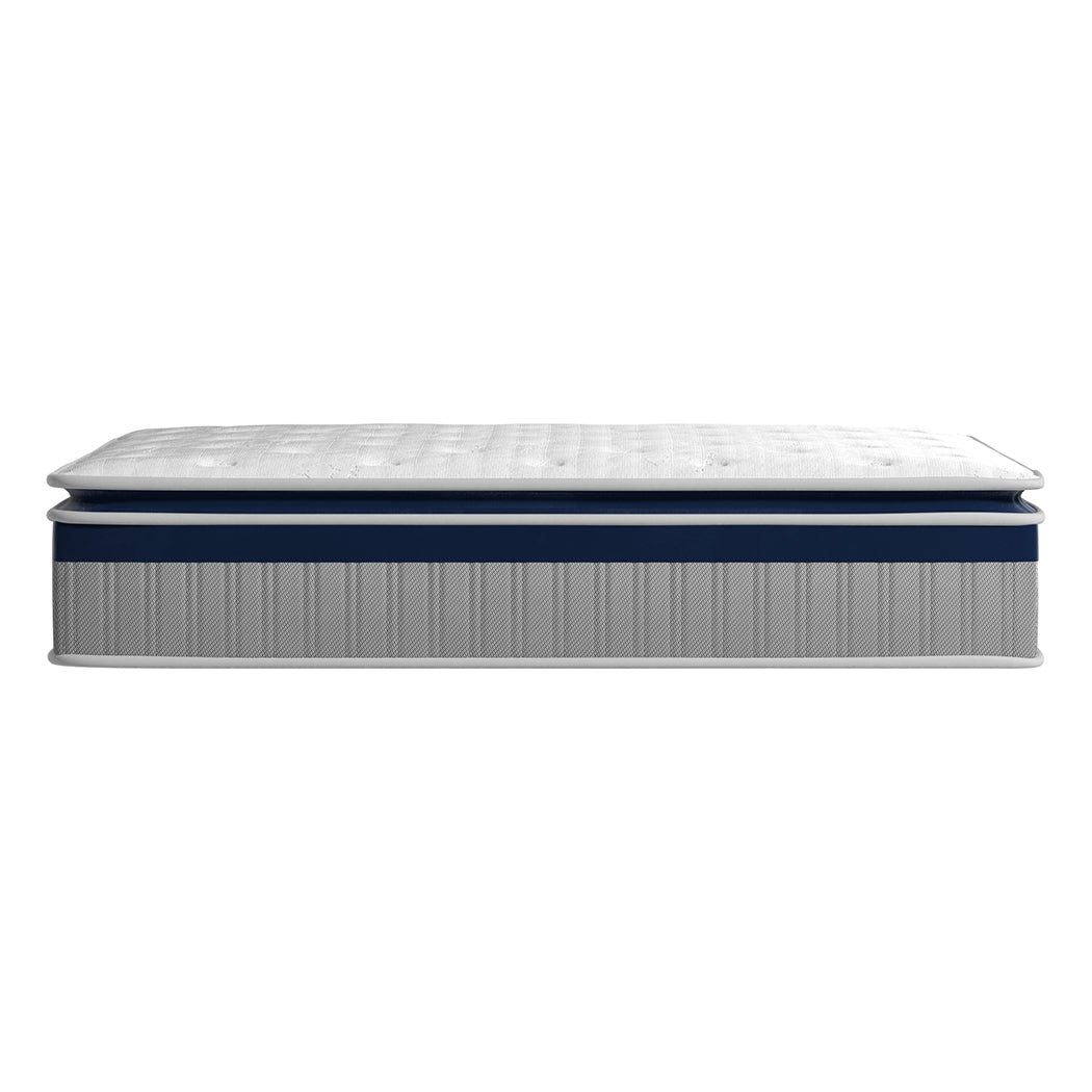 Double Pillow Top Spring Mattress 32cm Thickness - White - Rivercity House & Home Co. (ABN 18 642 972 209) - Affordable Modern Furniture Australia