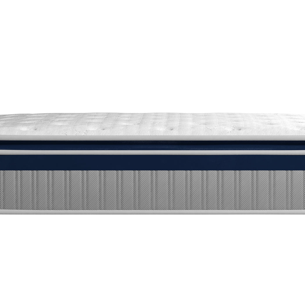 Double Pillow Top Spring Mattress 32cm Thickness - White - Rivercity House & Home Co. (ABN 18 642 972 209) - Affordable Modern Furniture Australia
