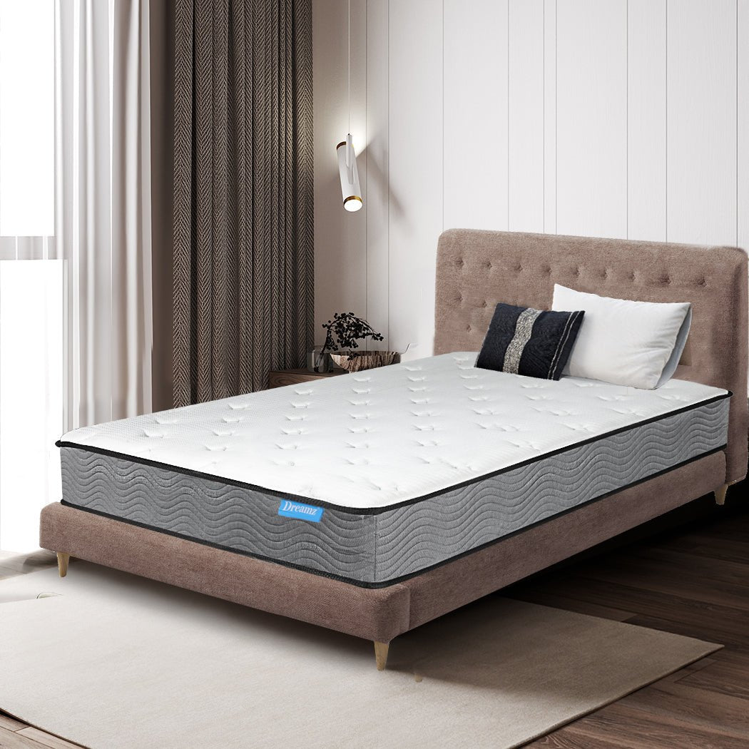 Double Pocket Spring Mattress Extra Firm 23cm - White - Rivercity House & Home Co. (ABN 18 642 972 209) - Affordable Modern Furniture Australia