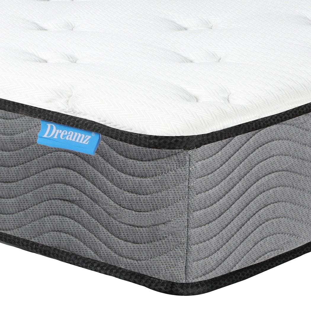 Double Pocket Spring Mattress Extra Firm 23cm - White - Rivercity House & Home Co. (ABN 18 642 972 209) - Affordable Modern Furniture Australia