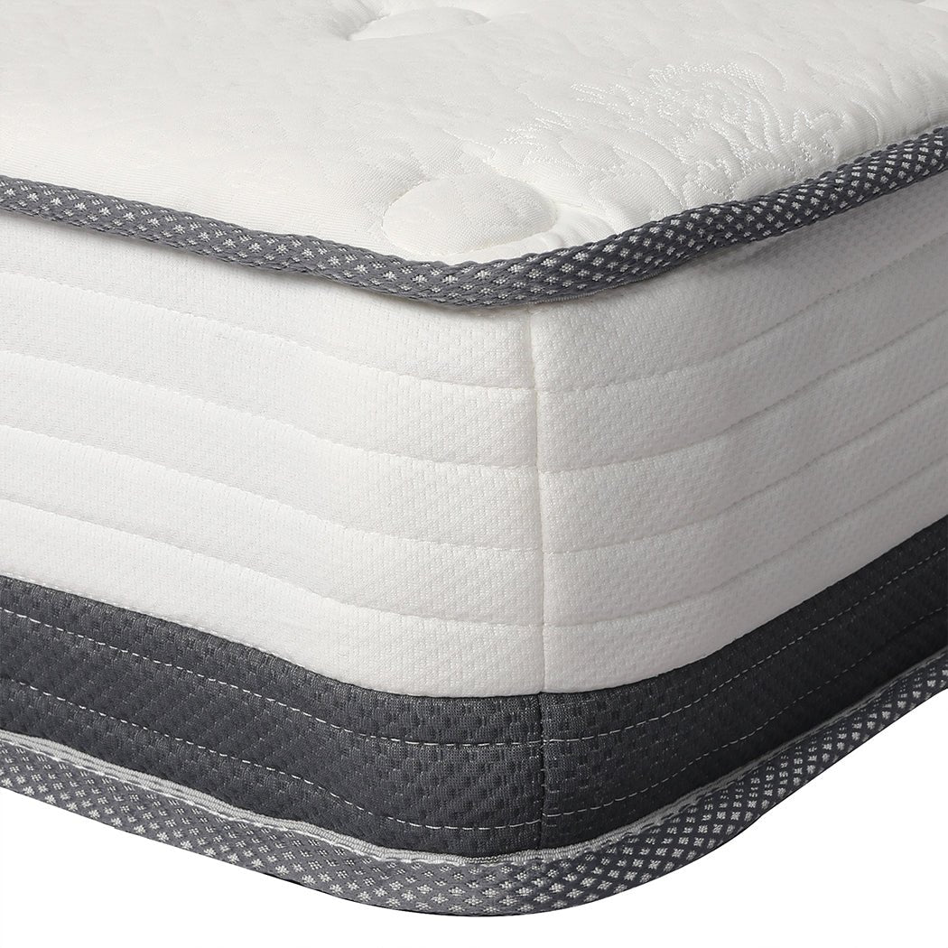 Double Pocket Spring Mattress HD Foam Medium Firm - White - Rivercity House & Home Co. (ABN 18 642 972 209) - Affordable Modern Furniture Australia