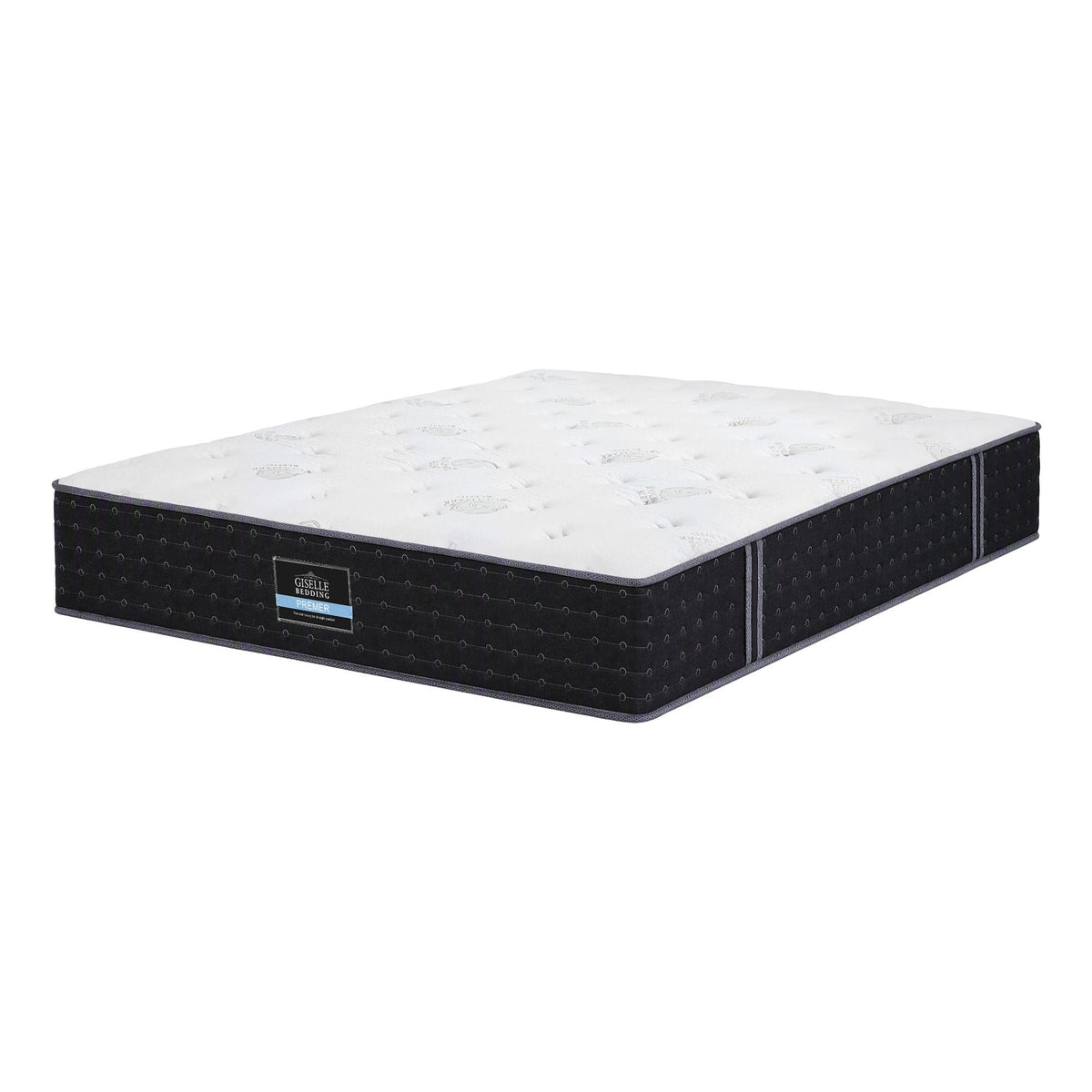 Double Reversible Spring Mattress 35cm with Cashmere Cover and Gel Foam Firm - White and Charcoal - Furniture > Mattresses > Double Mattress - Rivercity House & Home Co. (ABN 18 642 972 209) - Affordable Modern Furniture Australia