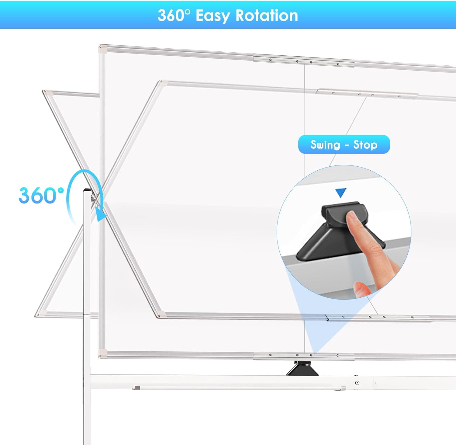Double - Sided Magnetic Whiteboard 120x90cm with Wheels, Reversible Design for School, Office & Home - Furniture > Dining > Buffets & Sideboards - Rivercity House & Home Co. (ABN 18 642 972 209) - Affordable Modern Furniture Australia