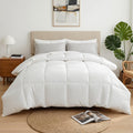 Double 400GSM Microfiber All Season Quilt Duvet Comforter - White
