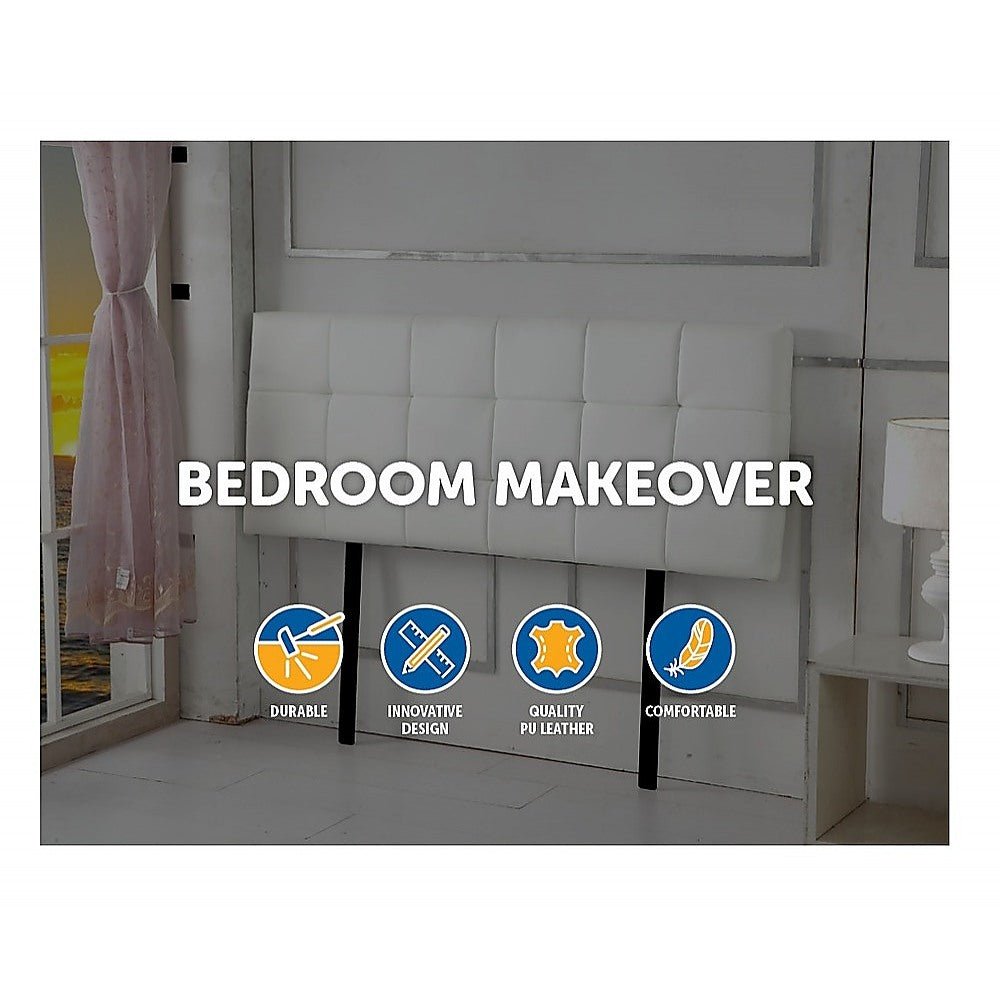 Double Size | Deluxe Headboard Bedhead (White) - Rivercity House & Home Co. (ABN 18 642 972 209) - Affordable Modern Furniture Australia