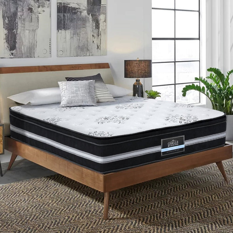 Double Size | Donegal Euro Top Cool Gel Pocket Spring Mattress (Medium Firm) - Rivercity House & Home Co. (ABN 18 642 972 209) - Affordable Modern Furniture Australia