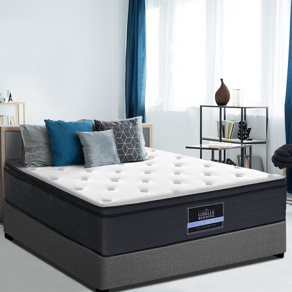Double Size | Eve Euro Top Pocket Spring Mattress (Medium Firm) - Rivercity House & Home Co. (ABN 18 642 972 209) - Affordable Modern Furniture Australia