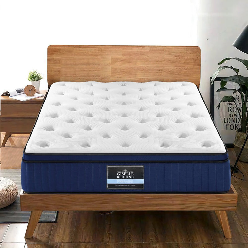 Double Size | Franky Euro Top Cool Gel Pocket Spring Mattress (Medium Firm) - Rivercity House & Home Co. (ABN 18 642 972 209) - Affordable Modern Furniture Australia