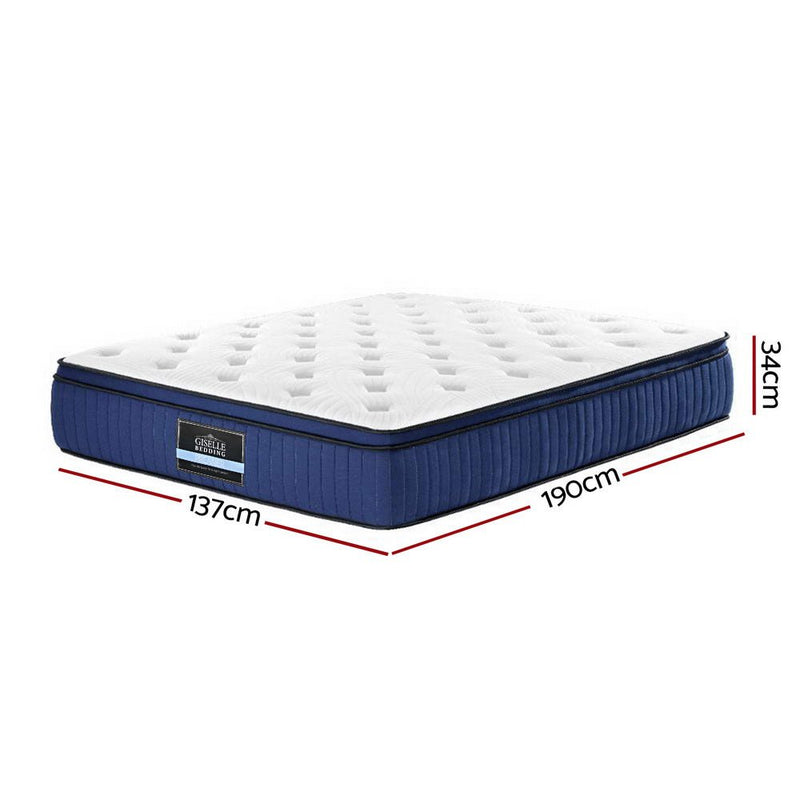 Double Size | Franky Euro Top Cool Gel Pocket Spring Mattress (Medium Firm) - Rivercity House & Home Co. (ABN 18 642 972 209) - Affordable Modern Furniture Australia