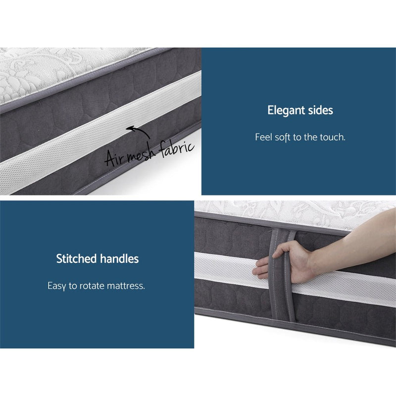 Double Size | Lotus Tight Top Pocket Spring Mattress (Medium Firm) - Rivercity House & Home Co. (ABN 18 642 972 209) - Affordable Modern Furniture Australia