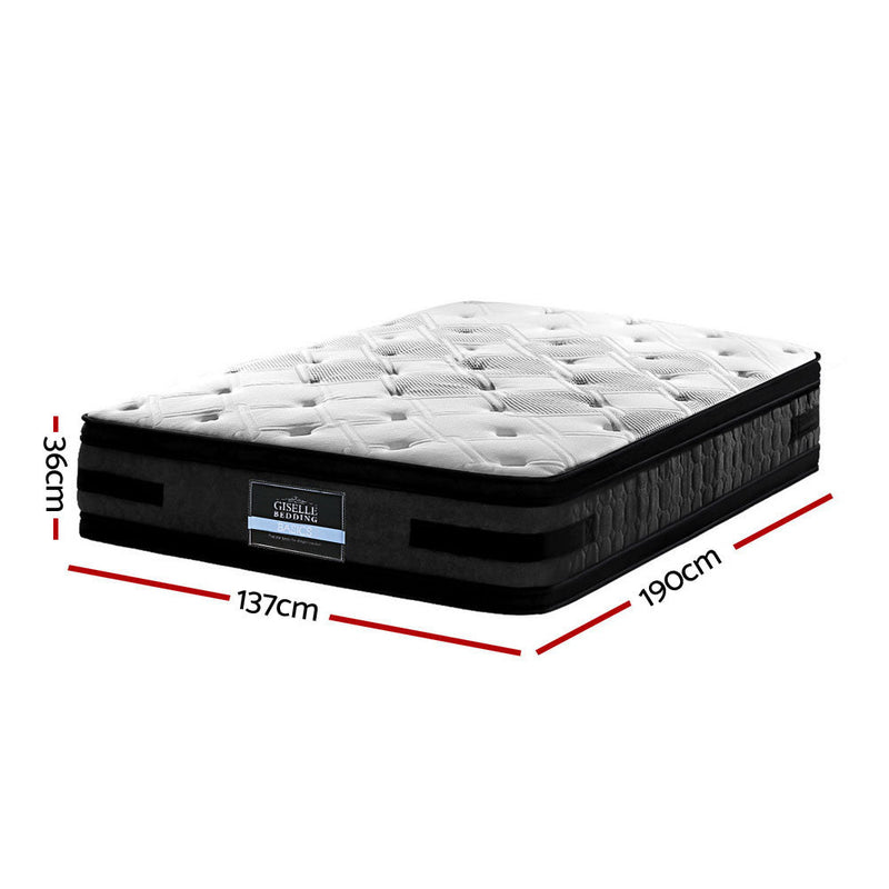 Double Size | Luna Euro Top Cool Gel Pocket Spring Mattress (Medium Firm) - Rivercity House & Home Co. (ABN 18 642 972 209) - Affordable Modern Furniture Australia