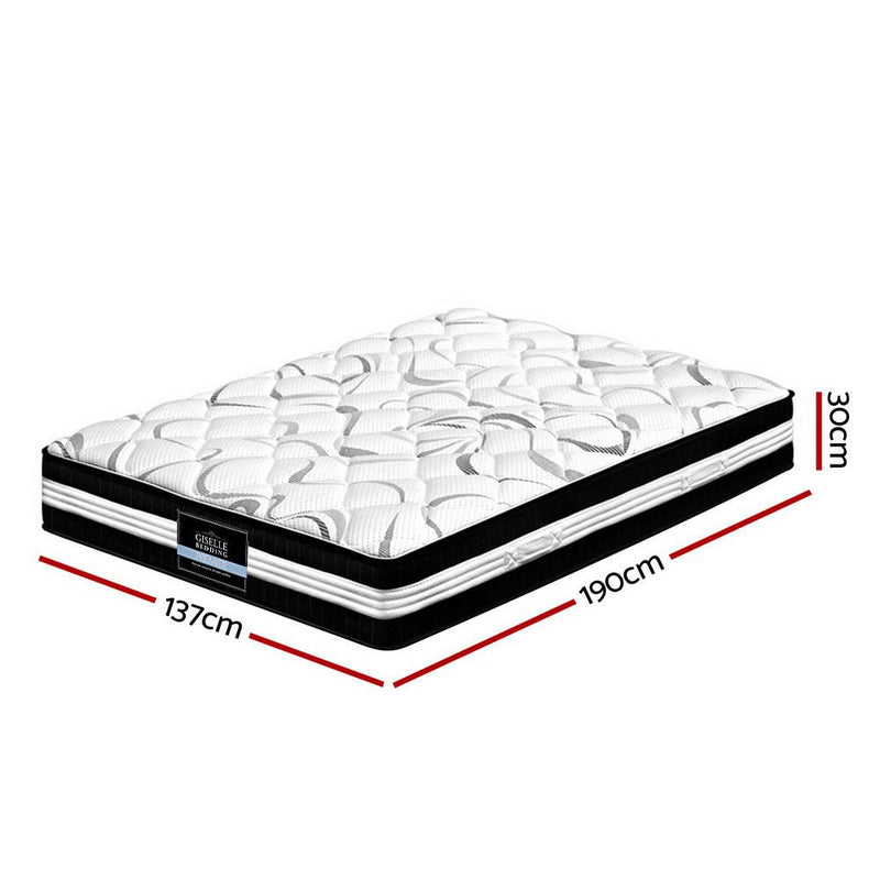 Double Size | Mykonos Euro Top Pocket Spring Mattress (Medium Firm) - Rivercity House & Home Co. (ABN 18 642 972 209) - Affordable Modern Furniture Australia