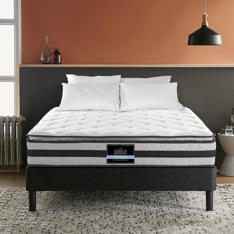 Double Size | Normay Bonnell Spring Pillow Top Mattress (Medium Firm) - Rivercity House & Home Co. (ABN 18 642 972 209) - Affordable Modern Furniture Australia