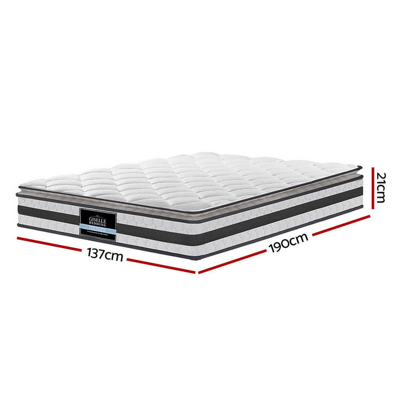 Double Size | Normay Bonnell Spring Pillow Top Mattress (Medium Firm) - Rivercity House & Home Co. (ABN 18 642 972 209) - Affordable Modern Furniture Australia