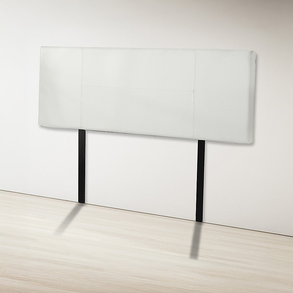 Double Size | PU Leather Bed Headboard Bedhead (White) - Rivercity House & Home Co. (ABN 18 642 972 209) - Affordable Modern Furniture Australia