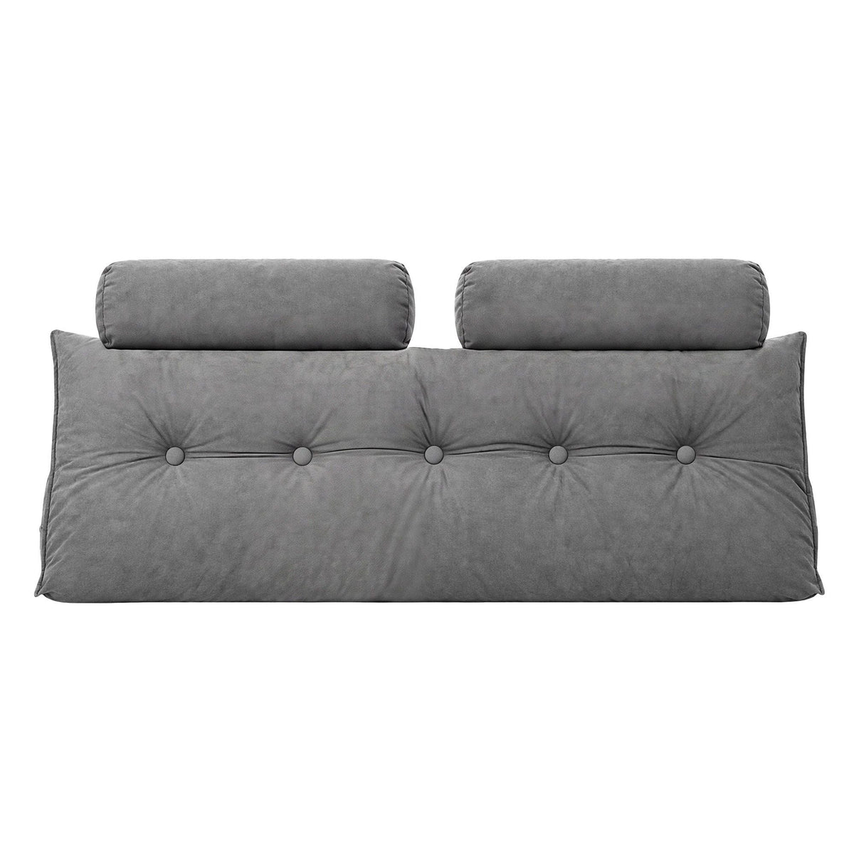 Double Wedge Triangular Headboard Pillow with 2 Cushions - Grey - Furniture > Bedroom > Headboards - Rivercity House & Home Co. (ABN 18 642 972 209) - Affordable Modern Furniture Australia