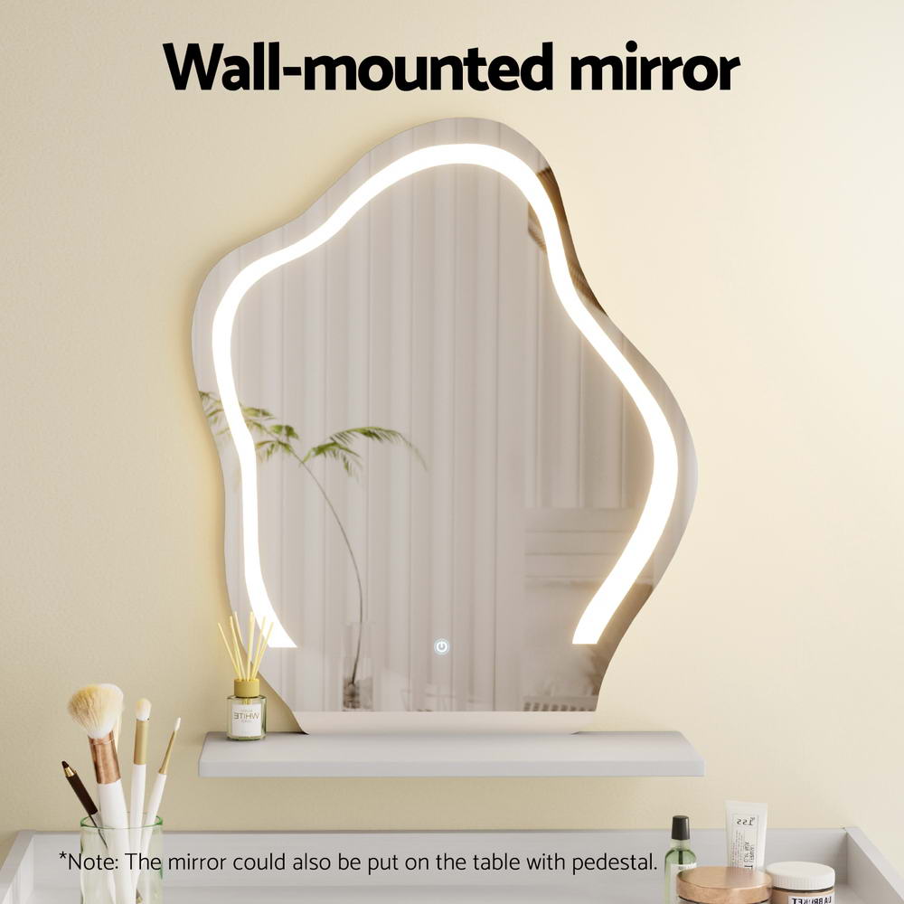 Dressing Table Floating LED White Daphne - Furniture > Bedroom - Rivercity House & Home Co. (ABN 18 642 972 209) - Affordable Modern Furniture Australia