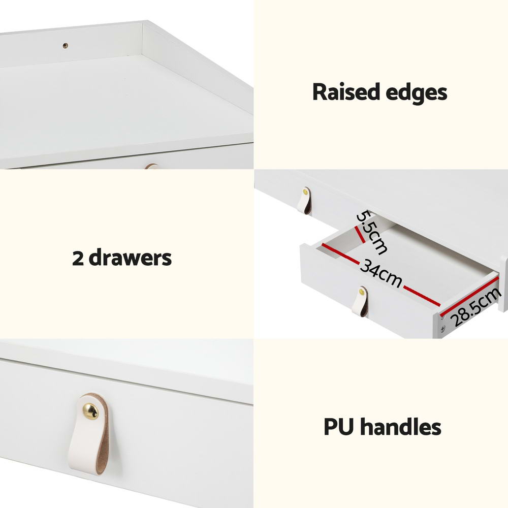 Dressing Table Floating LED White Daphne - Furniture > Bedroom - Rivercity House & Home Co. (ABN 18 642 972 209) - Affordable Modern Furniture Australia