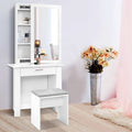 Dressing Table Mirror Stool Mirror Jewellery Cabinet Makeup Storage