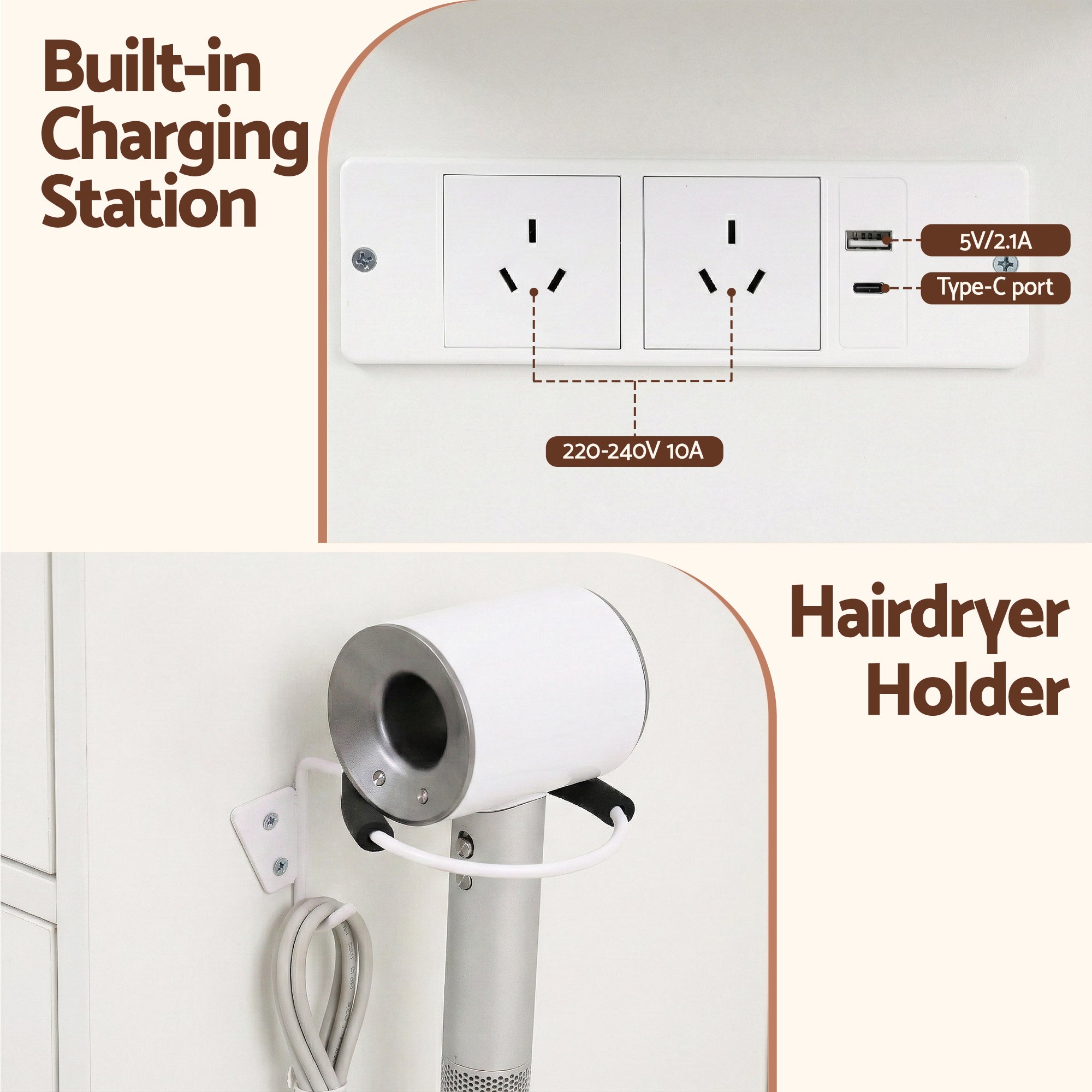 Dressing Table Vanity Desk Set 10 LED Bulbs RGB Light White - Furniture > Bedroom > Dressing Vanity & Dressing Tables - Rivercity House & Home Co. (ABN 18 642 972 209) - Affordable Modern Furniture Australia