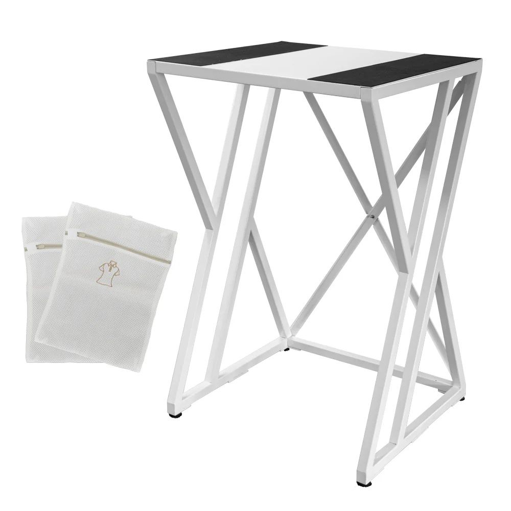 Dryer Stand Over Front Loading Washing Machine, 100kg Heavy Duty Steel Stacking Kit, 102x67x60cm Space Saving Shelf for Small Home, Anti - Slip Rubber Surface, Fits Tumble Dryers & Washers, White - Appliances > Washers, Dryers & Irons > Washing Machines - Rivercity House & Home Co. (ABN 18 642 972 209) - Affordable Modern Furniture Australia