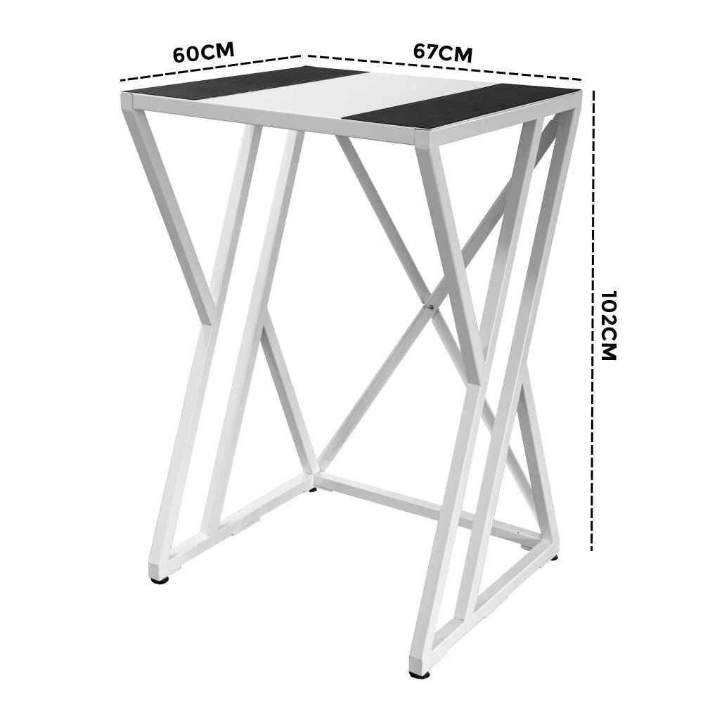 Dryer Stand Over Front Loading Washing Machine, 100kg Heavy Duty Steel Stacking Kit, 102x67x60cm Space Saving Shelf for Small Home, Anti - Slip Rubber Surface, Fits Tumble Dryers & Washers, White - Appliances > Washers, Dryers & Irons > Washing Machines - Rivercity House & Home Co. (ABN 18 642 972 209) - Affordable Modern Furniture Australia