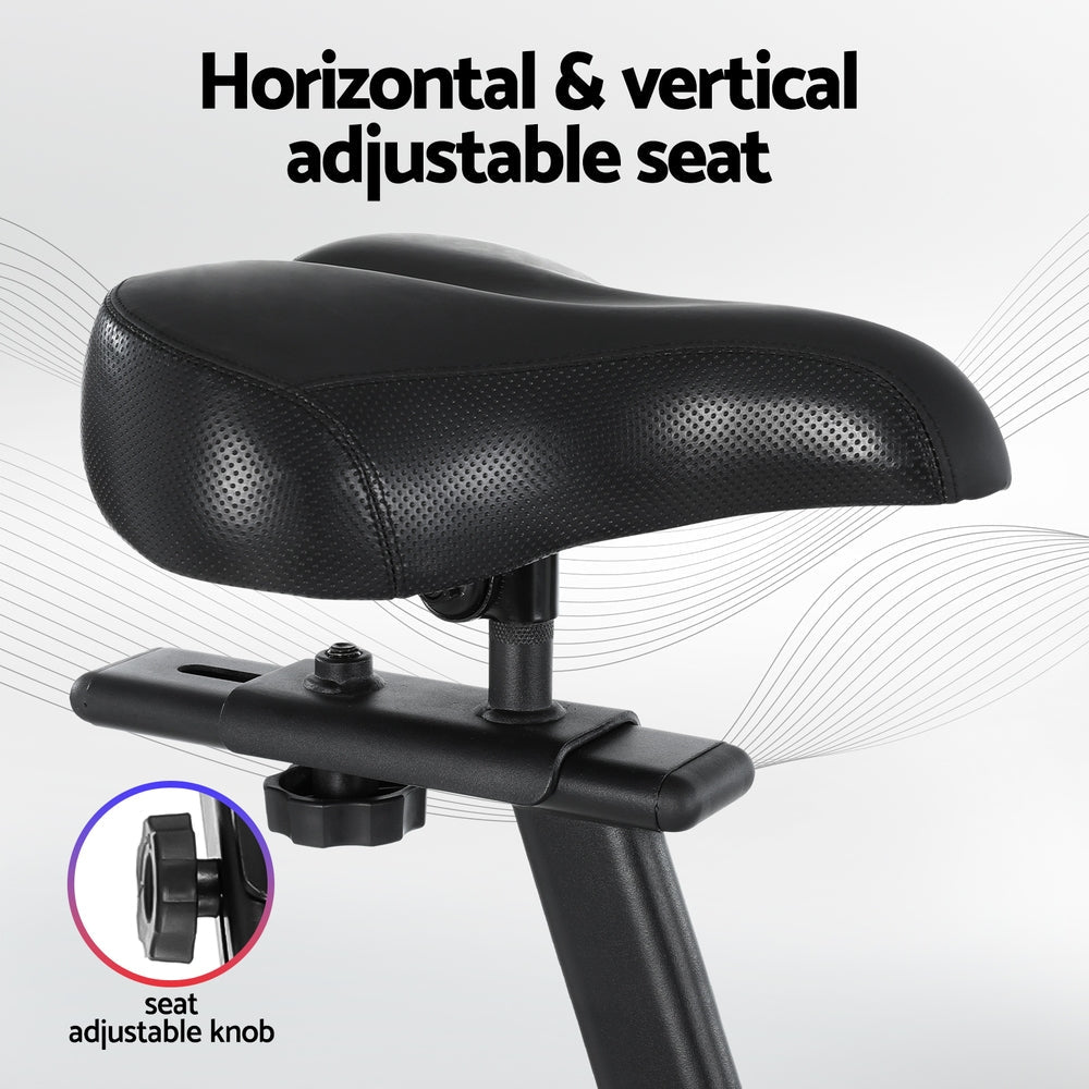 Dual Action Air Resistance Exercise Bike for Home Gym Cardio - Black - Sports & Fitness > Exercise, Gym & Fitness > Exercise Bikes - Rivercity House & Home Co. (ABN 18 642 972 209) - Affordable Modern Furniture Australia