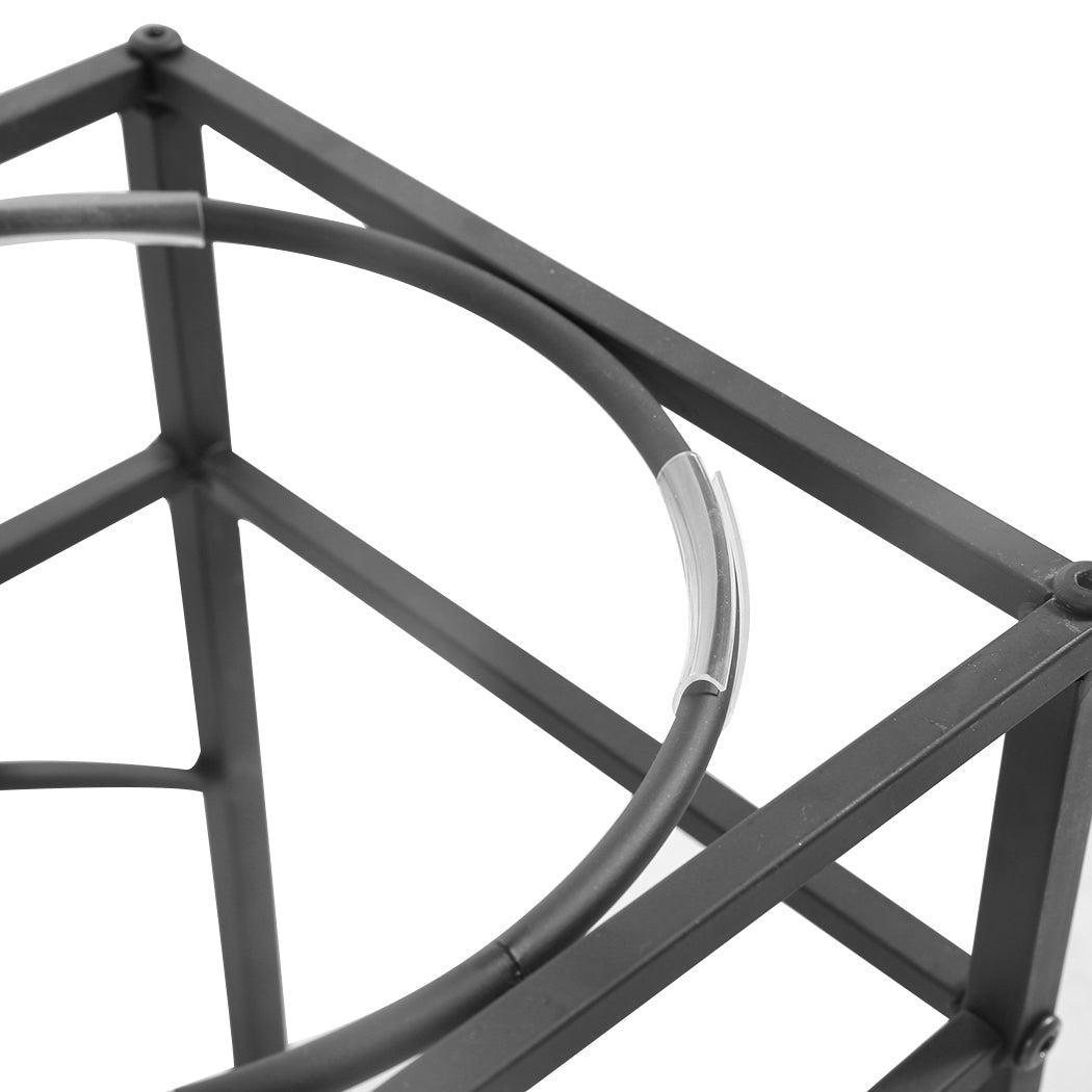 Dual Elevated Raised Small Dog Feeder with Stainless Steel Bowls - Black - Rivercity House & Home Co. (ABN 18 642 972 209) - Affordable Modern Furniture Australia