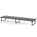 Dual Monitor Stand 100cm Large Laptop Riser Desk Organiser - Black
