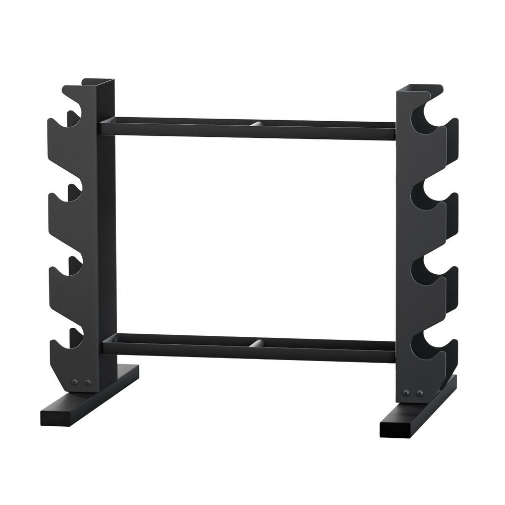 Dumbbell and Kettlebell Rack Stand 200kg Capacity 2-Tier - Black - Sports & Fitness > Exercise, Gym & Fitness > Free Weights - Rivercity House & Home Co. (ABN 18 642 972 209) - Affordable Modern Furniture Australia