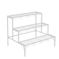 Durable Metal Indoor Outdoor Plant Stand with Rust-Resistant Finish - Black or White