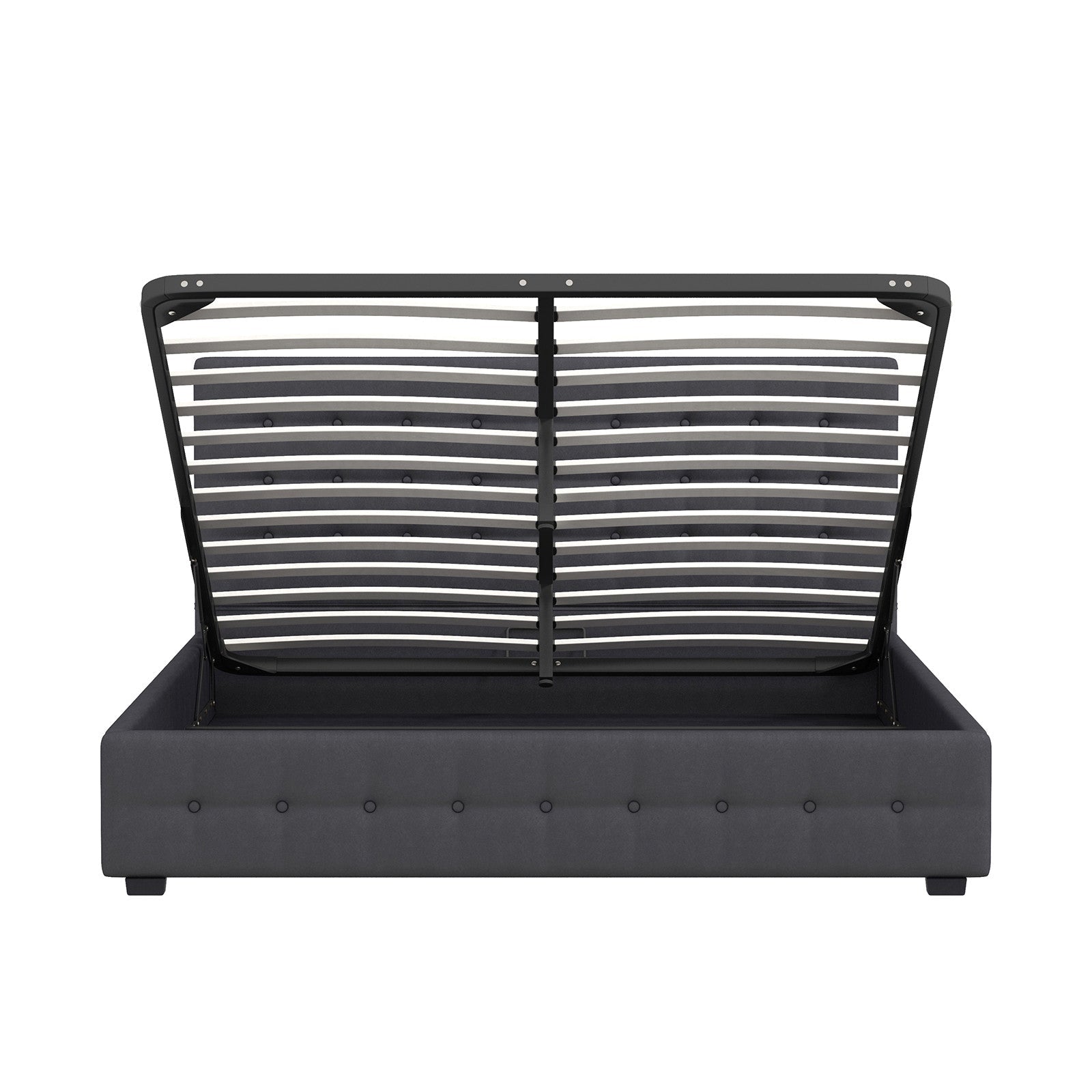 Eden Single Gas Lift Bed Frame with Headboard - Dark Grey - Rivercity House & Home Co. (ABN 18 642 972 209) - Affordable Modern Furniture Australia