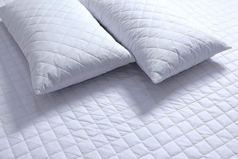 Elan Linen 100% Cotton Quilted Fully Fitted 50cm Deep Single Size Waterproof Mattress Protector - Rivercity House & Home Co. (ABN 18 642 972 209) - Affordable Modern Furniture Australia