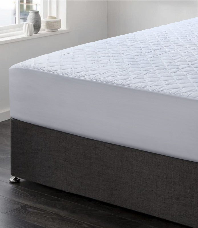 Elan Linen 100% Cotton Quilted Fully Fitted 50cm Deep Single Size Waterproof Mattress Protector - Rivercity House & Home Co. (ABN 18 642 972 209) - Affordable Modern Furniture Australia