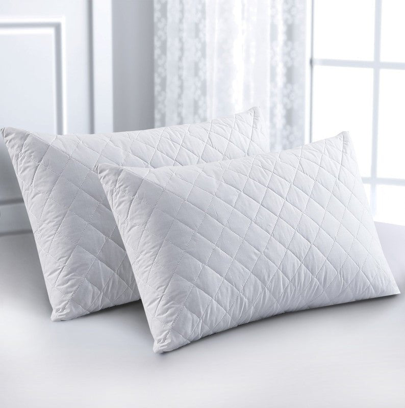 Elan Linen 100% Cotton Quilted Fully Fitted 50cm Deep Single Size Waterproof Mattress Protector - Rivercity House & Home Co. (ABN 18 642 972 209) - Affordable Modern Furniture Australia