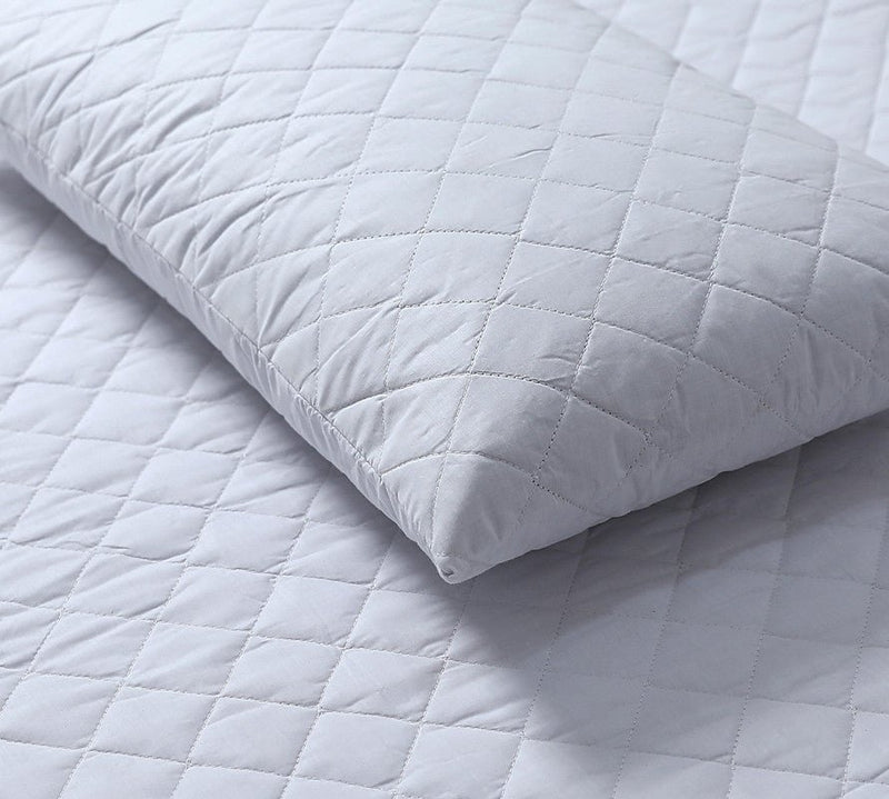 Elan Linen 100% Cotton Quilted Fully Fitted 50cm Deep Single Size Waterproof Mattress Protector - Rivercity House & Home Co. (ABN 18 642 972 209) - Affordable Modern Furniture Australia