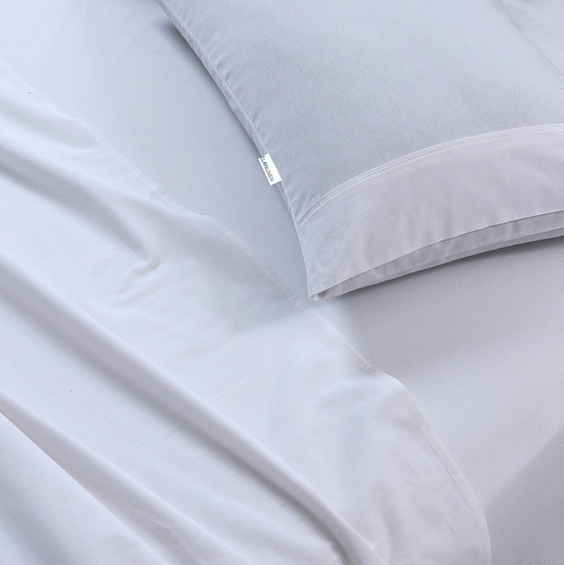 Elan Linen 100% Egyptian Cotton Vintage Washed 500TC White 50 cm deep Mega King Bed Sheets Set - Rivercity House & Home Co. (ABN 18 642 972 209) - Affordable Modern Furniture Australia