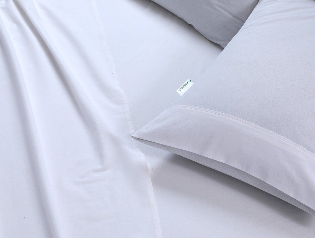 Elan Linen 100% Egyptian Cotton Vintage Washed 500TC White 50 cm deep Mega King Bed Sheets Set - Rivercity House & Home Co. (ABN 18 642 972 209) - Affordable Modern Furniture Australia