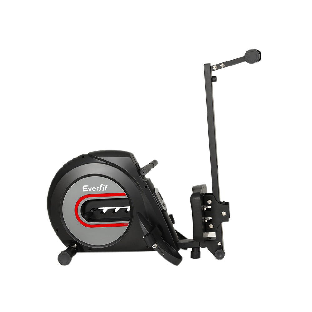 Elastic Rope Resistance Rowing Machine for Home Fitness Cardio - Black - Sports & Fitness > Exercise, Gym & Fitness > Exercise Bikes - Rivercity House & Home Co. (ABN 18 642 972 209) - Affordable Modern Furniture Australia