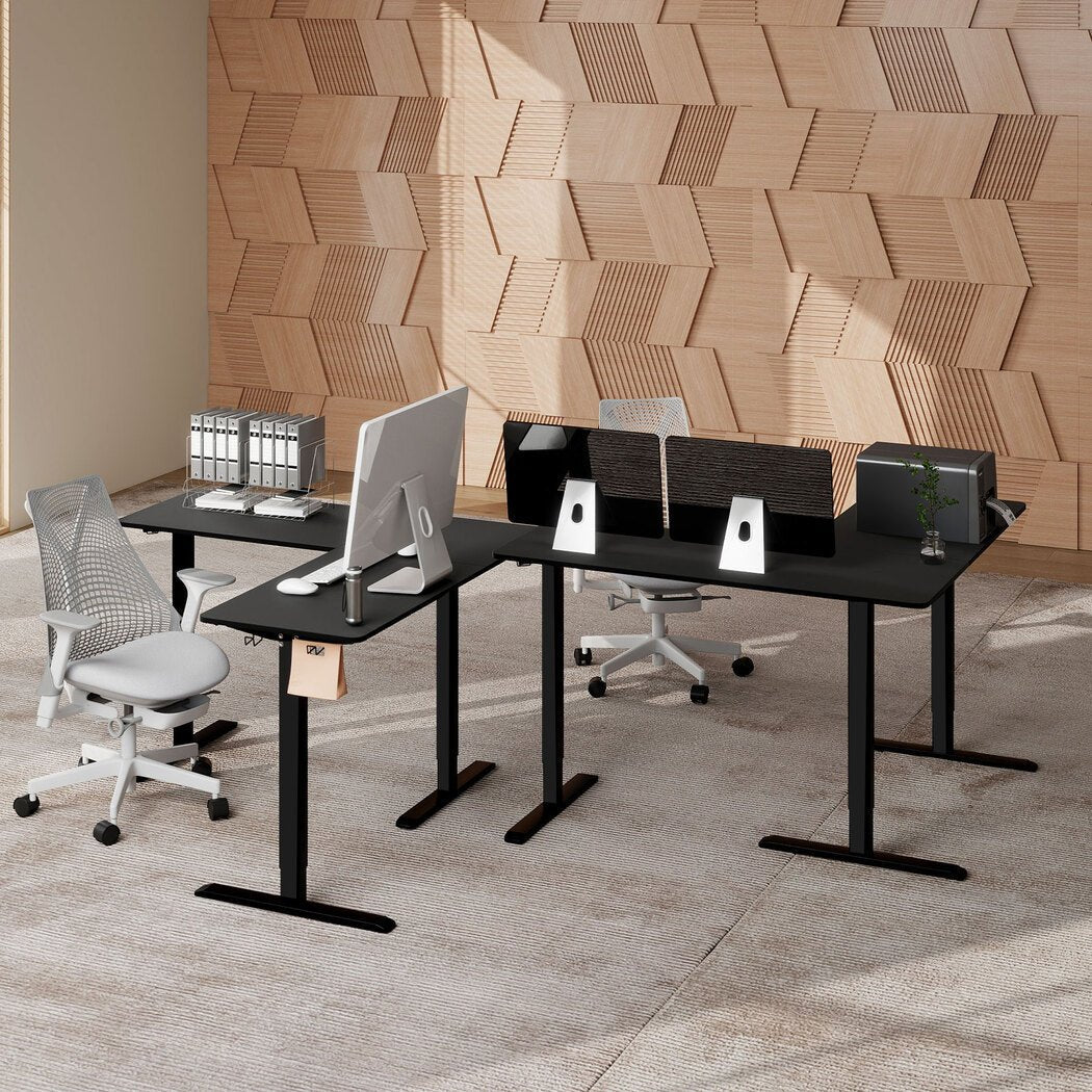 Electric Adjustable Height Standing Desk Table with Memory Function - Black - Rivercity House & Home Co. (ABN 18 642 972 209) - Affordable Modern Furniture Australia