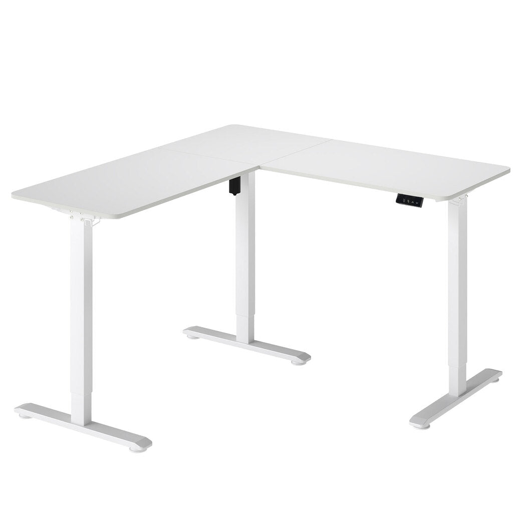 Electric Adjustable Height Standing Desk Table with Memory Function - White - Rivercity House & Home Co. (ABN 18 642 972 209) - Affordable Modern Furniture Australia