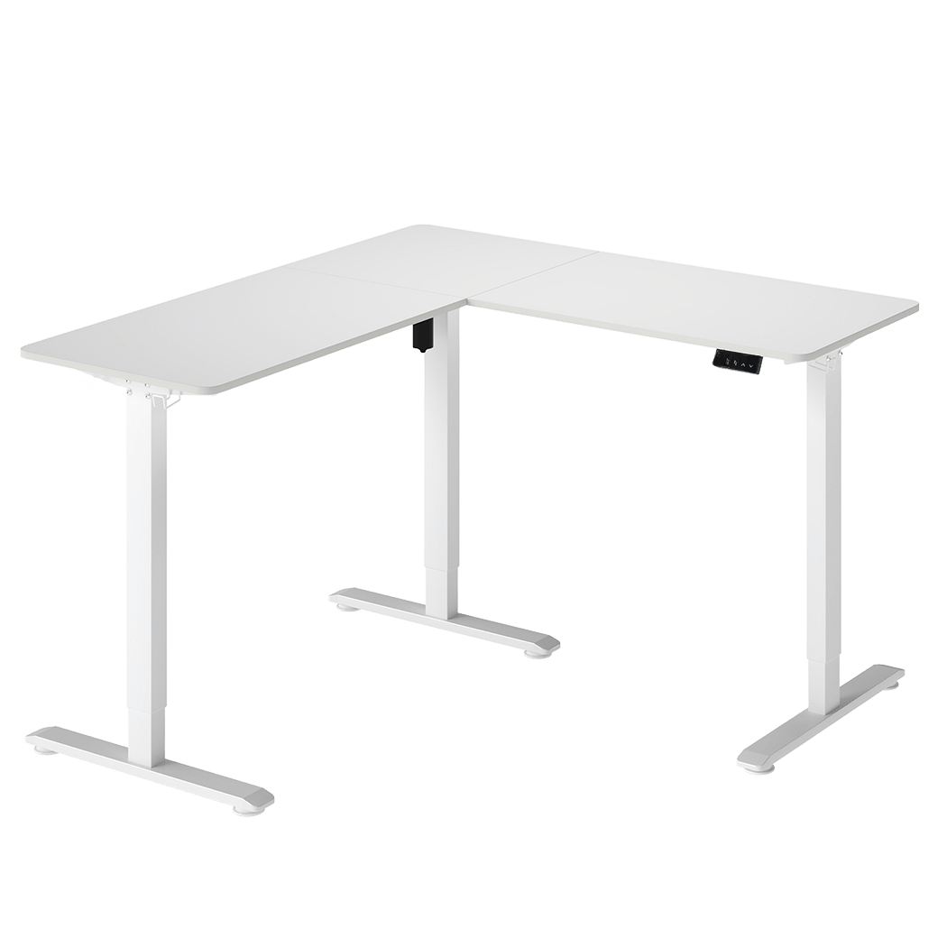 Electric Adjustable Height Standing Desk Table with Memory Function - White - Rivercity House & Home Co. (ABN 18 642 972 209) - Affordable Modern Furniture Australia