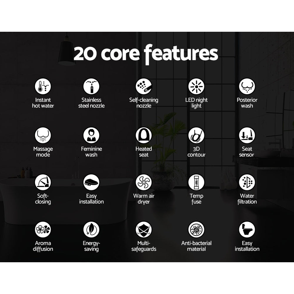 Electric Bidet Toilet Seat Cover Bathroom Spray Water Wash V Shape - Furniture > Bathroom > Bidets - Rivercity House & Home Co. (ABN 18 642 972 209) - Affordable Modern Furniture Australia