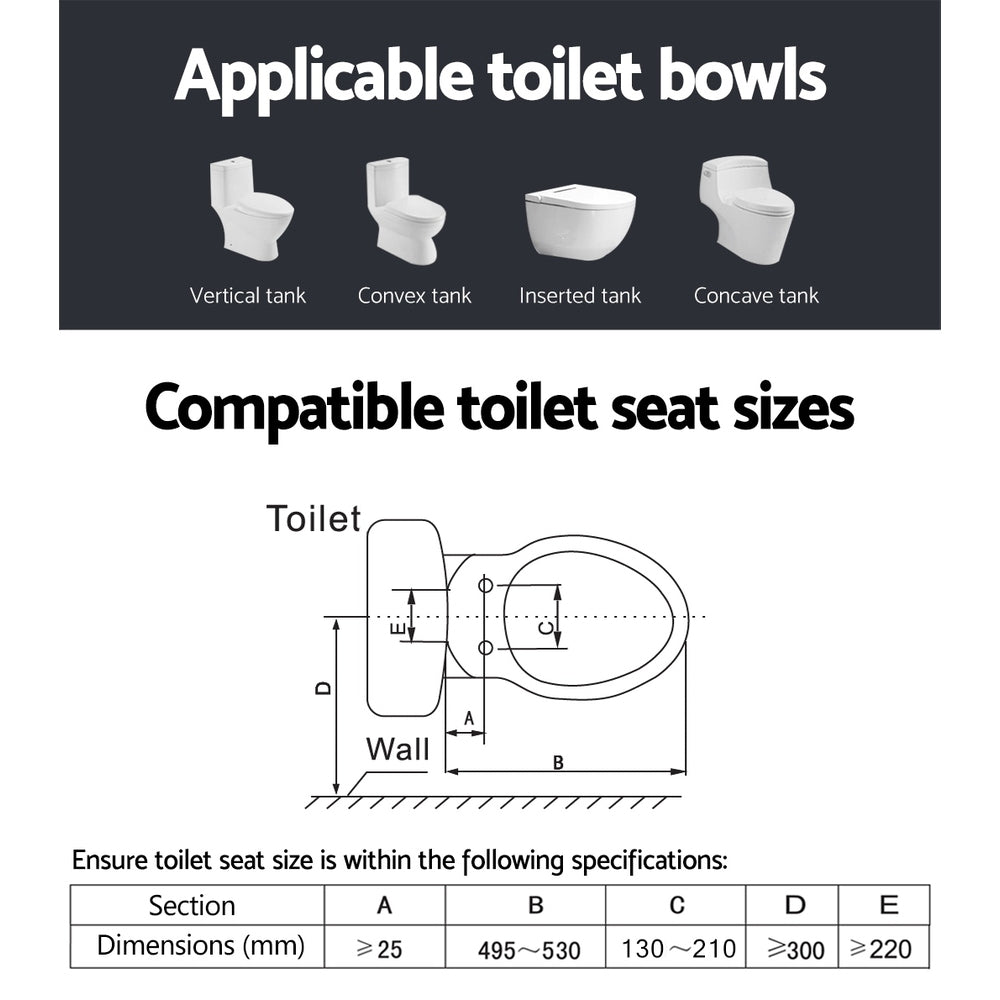 Electric Bidet Toilet Seat Cover Bathroom Spray Water Wash V Shape - Furniture > Bathroom > Bidets - Rivercity House & Home Co. (ABN 18 642 972 209) - Affordable Modern Furniture Australia