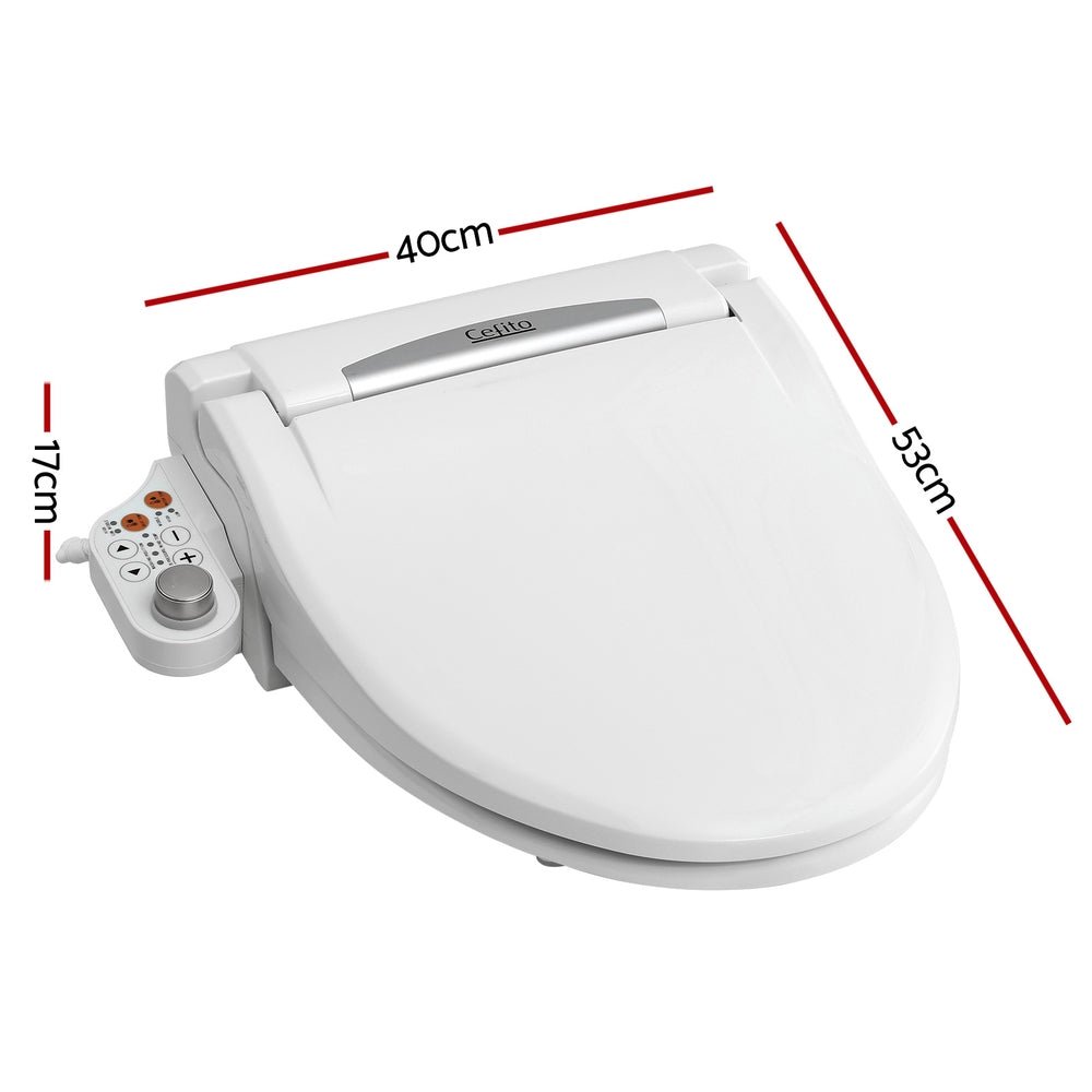 Electric Bidet Toilet Seat Cover LED Night Light Heated Seat with Remote - Furniture > Bathroom > Bidets - Rivercity House & Home Co. (ABN 18 642 972 209) - Affordable Modern Furniture Australia