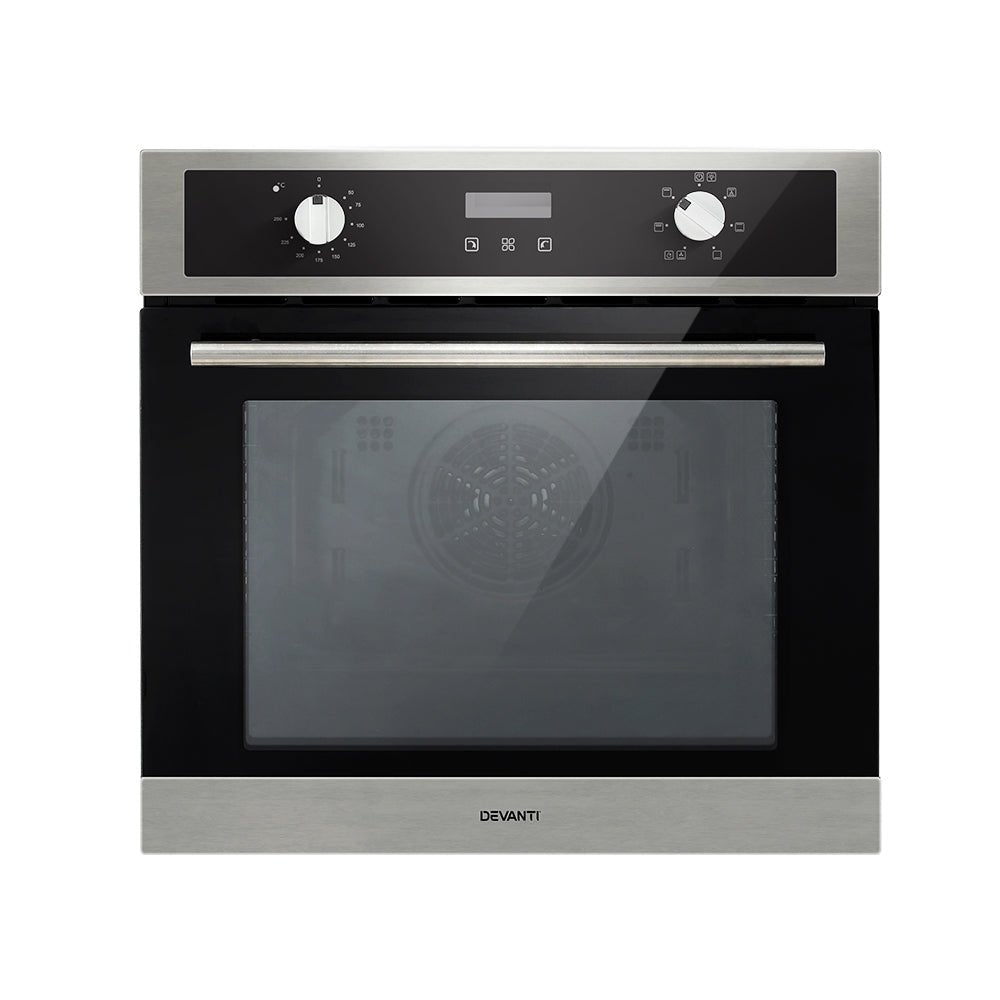 Electric Built In Wall Oven 80L Convection Grill Ovens Stainless Steel - Appliances > Kitchen Appliances - Rivercity House & Home Co. (ABN 18 642 972 209) - Affordable Modern Furniture Australia