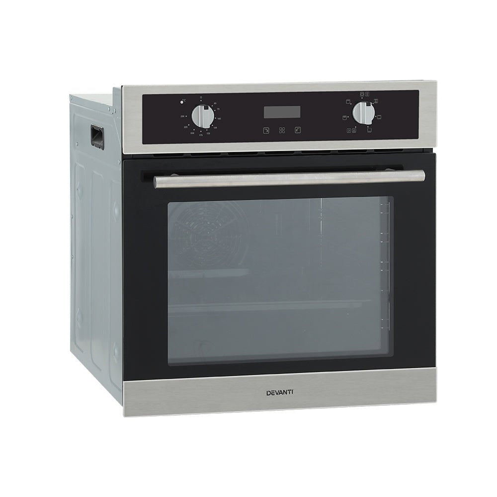 Electric Built In Wall Oven 80L Convection Grill Ovens Stainless Steel - Appliances > Kitchen Appliances - Rivercity House & Home Co. (ABN 18 642 972 209) - Affordable Modern Furniture Australia