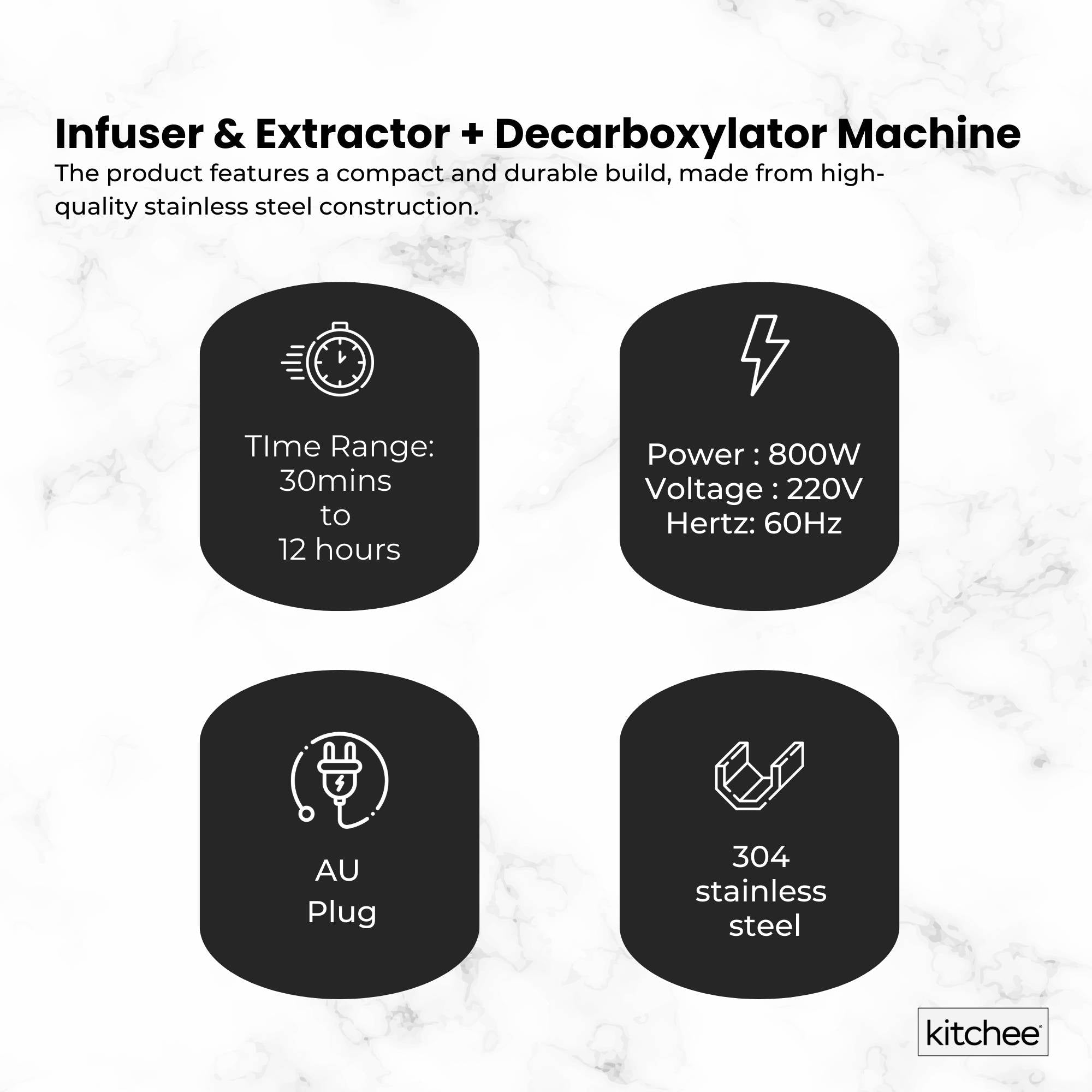 Electric Butter Oil Herbal Infuser & Extractor + Decarboxylator Machine - Appliances > Kitchen Appliances > Kettles - Rivercity House & Home Co. (ABN 18 642 972 209) - Affordable Modern Furniture Australia