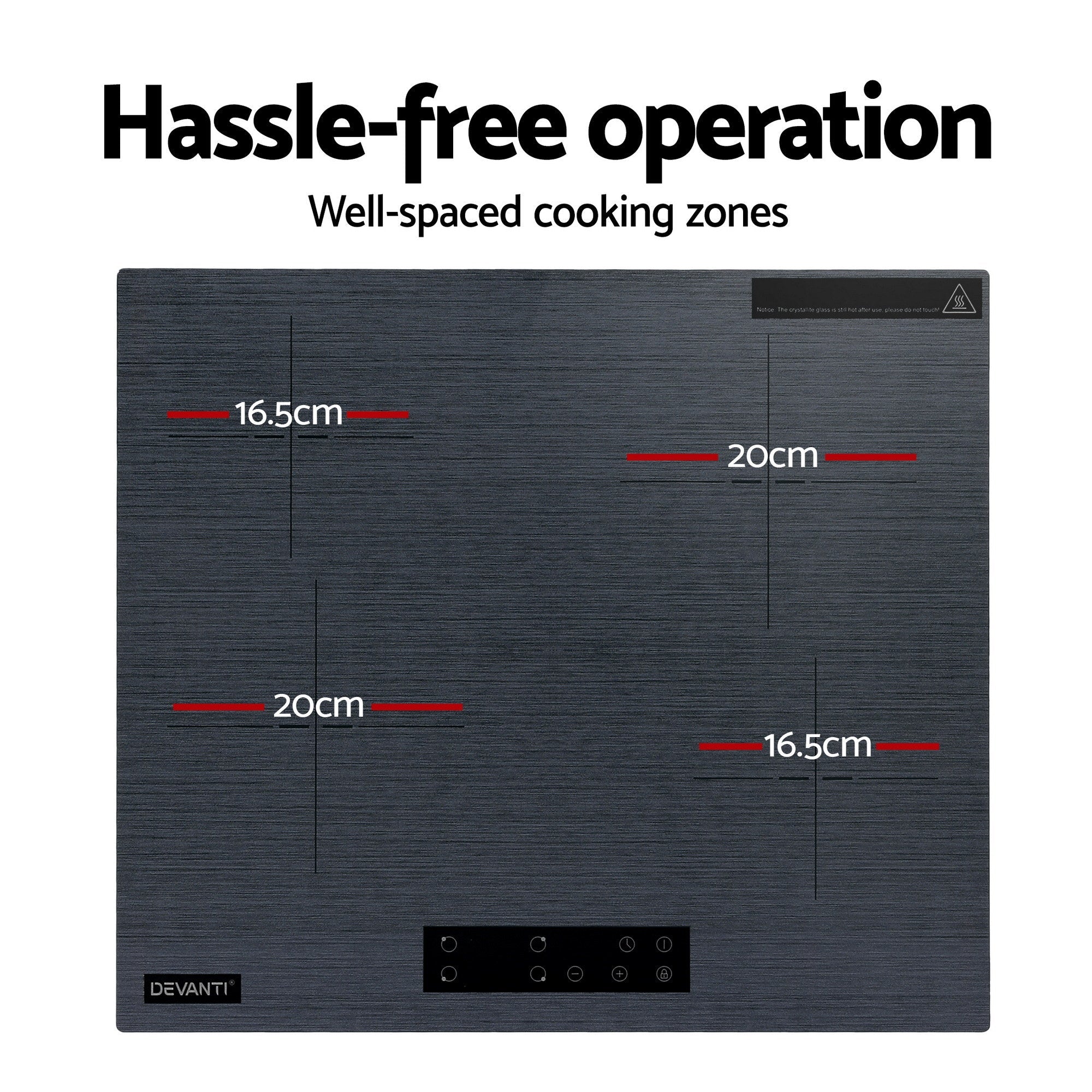 Electric Ceramic Cooktop 60cm Touch Control Grey - Appliances > Kitchen Appliances > Cooktops & Stoves - Rivercity House & Home Co. (ABN 18 642 972 209) - Affordable Modern Furniture Australia