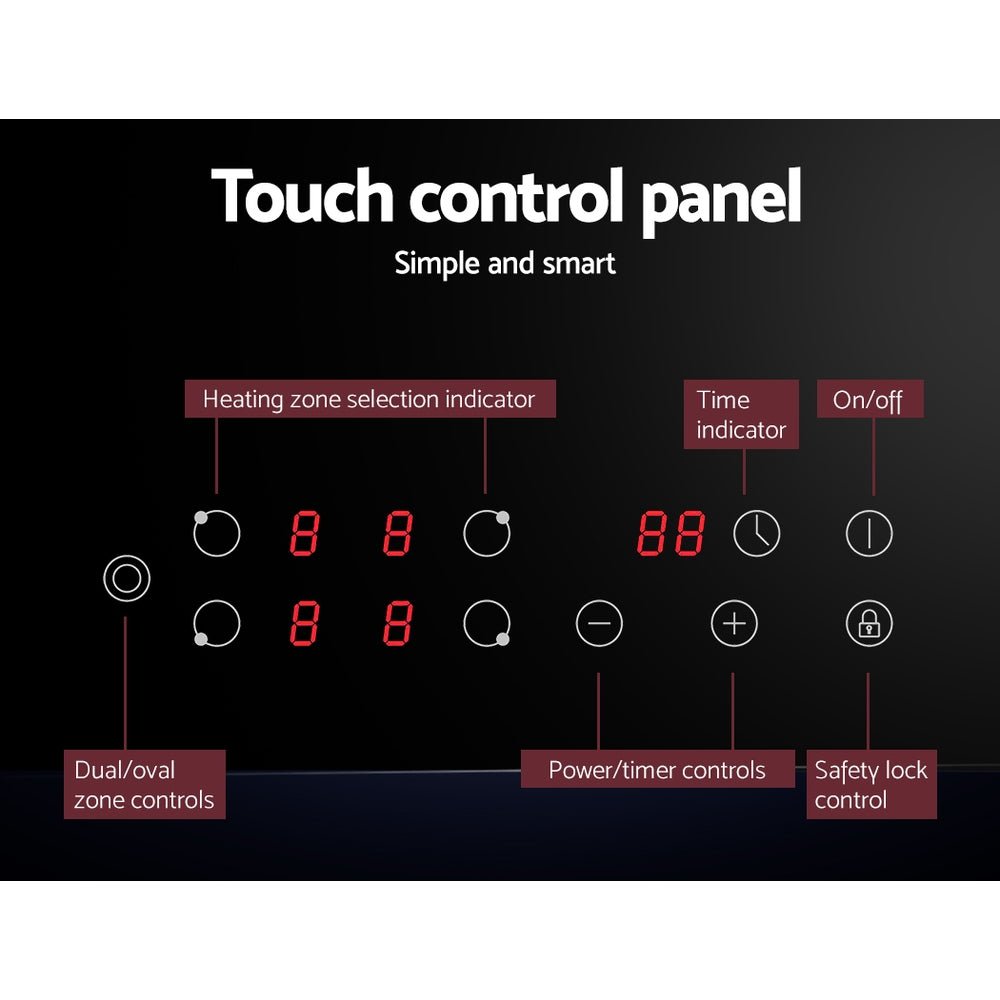 Electric Ceramic Cooktop 77cm - Appliances > Kitchen Appliances > Cooktops & Stoves - Rivercity House & Home Co. (ABN 18 642 972 209) - Affordable Modern Furniture Australia